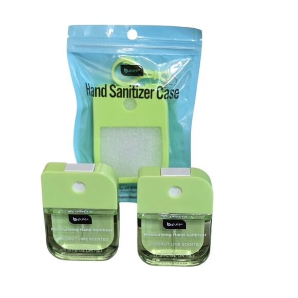 Coconut Lime Spray Hand Sanitizer Set With Silicone Travel Case - Picture 1 of 3